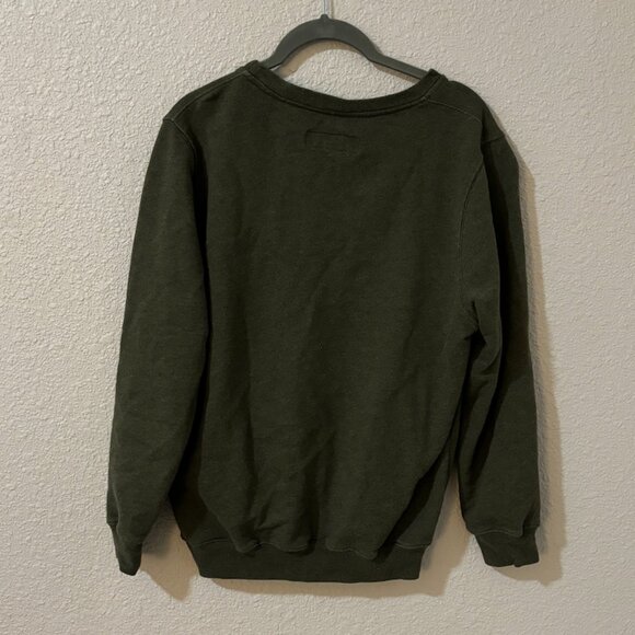 the NEW STANDARD Men's Medium Olive Green crewneck. Lightly worn - Picture 2 of 3